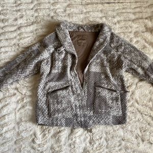 Prana Sakari Wool Coat - brown/gray zip (Women's, size M)